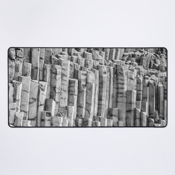Item preview, Basalt Columns & Hexagonal Pillars in Iceland B&W designed and sold by Kate-P-.