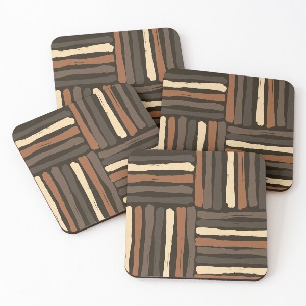 Item preview, Modern Japandi Style Stripes Pattern in Wood Tones designed and sold by Deutschic.