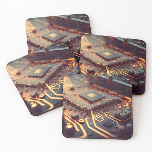 Item preview, Futuristic motherboard 3d illustration. designed and sold by R.L cases and stickers.