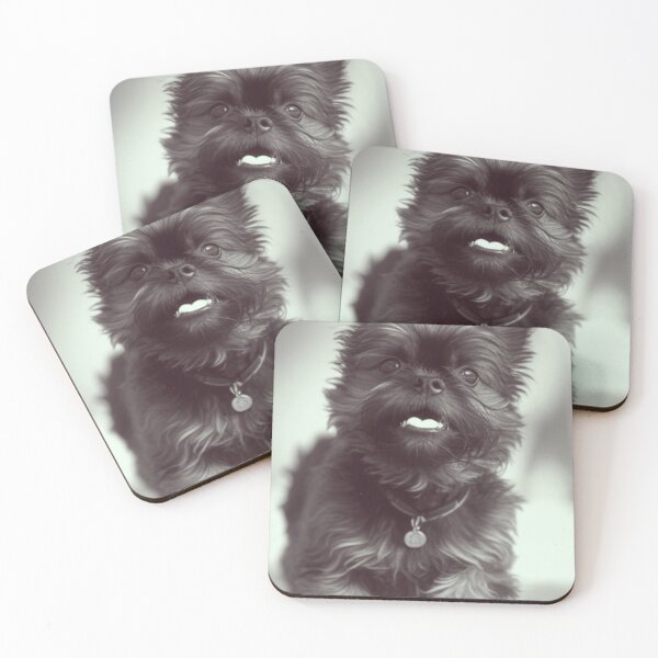 Item preview, B&W Playful Affenpinscher Dog Print designed and sold by TheWildFlix.