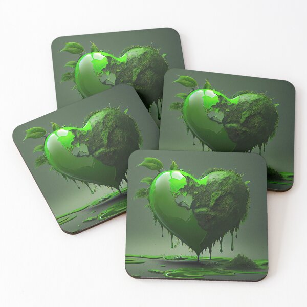 Item preview, 3d green heart, nature, eco-friendly, environmental protection designed and sold by OriginalDSNG.