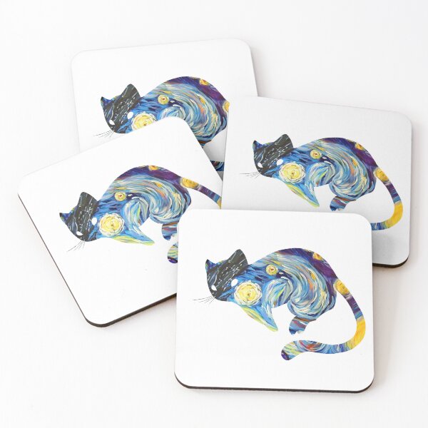 Item preview, Van Gogh Cat Starry Night Van Gogh Cat Lovers designed and sold by Vangoholic.
