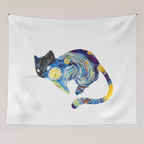 Item preview, Van Gogh Cat Starry Night Van Gogh Cat Lovers designed and sold by Vangoholic.
