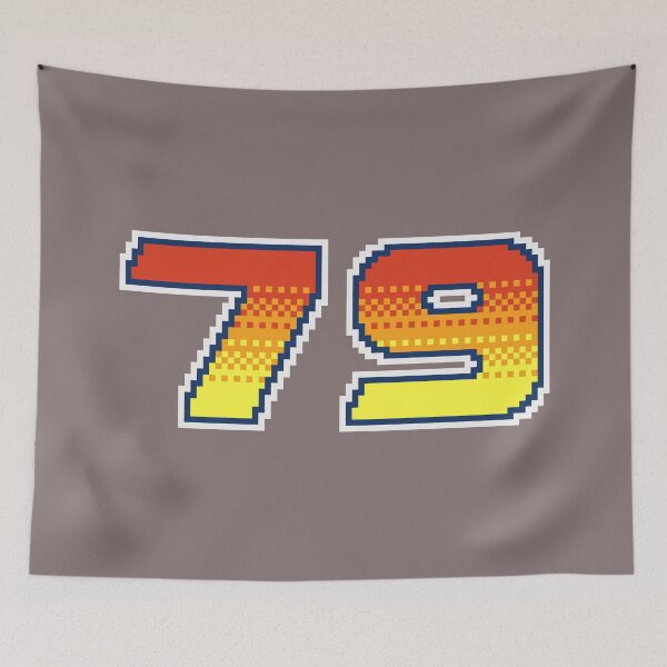 Item preview, 79 Seventy Nine Pixel Font 79ers in Red Orange and Yellow designed and sold by pixeltogs.