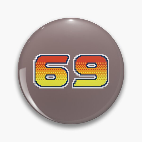 Item preview, 69 Sixty Nine Pixel Font 69ers in Red Orange and Yellow designed and sold by pixeltogs.