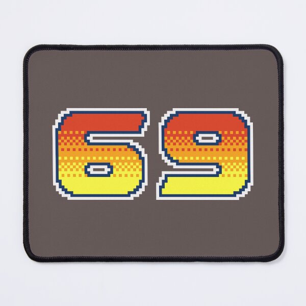 Item preview, 69 Sixty Nine Pixel Font 69ers in Red Orange and Yellow designed and sold by pixeltogs.