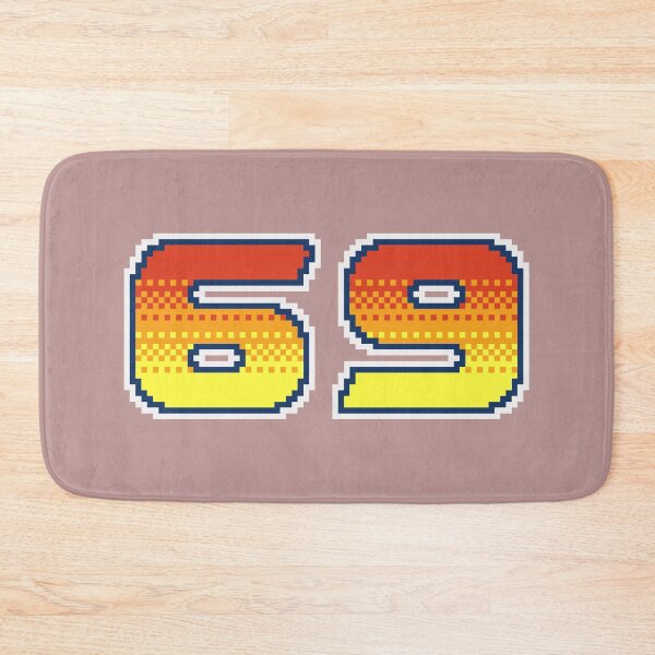 Item preview, 69 Sixty Nine Pixel Font 69ers in Red Orange and Yellow designed and sold by pixeltogs.