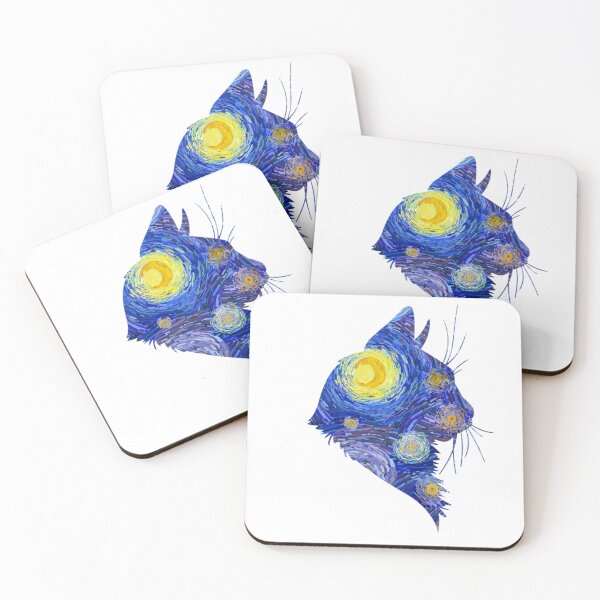 Item preview, Van Gogh Cat Starry Night Van Gogh Cat Lovers designed and sold by Vangoholic.