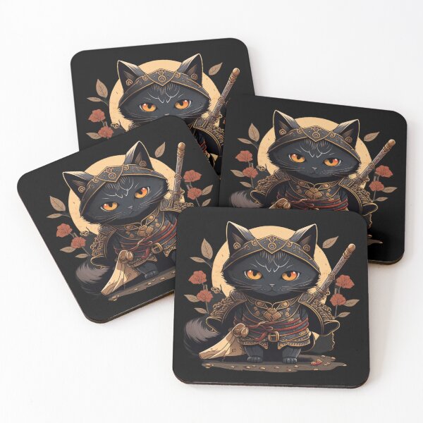 Item preview, Dangerous samurai cat designed and sold by kapkoo.