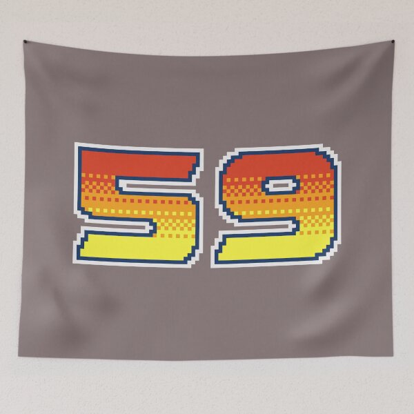 Item preview, 59 Fifty Nine Pixel Font 59ers in Red Orange and Yellow designed and sold by pixeltogs.
