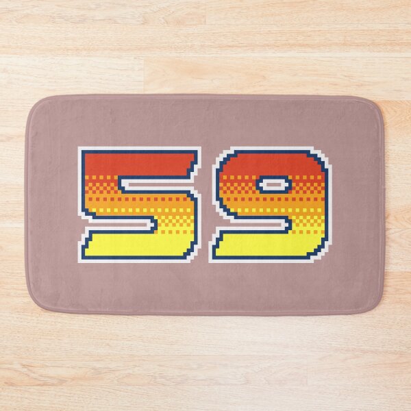 Item preview, 59 Fifty Nine Pixel Font 59ers in Red Orange and Yellow designed and sold by pixeltogs.