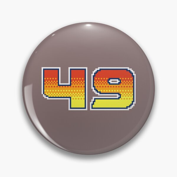 Item preview, 49 Forty Nine Pixel Font 49ers in Red Orange and Yellow designed and sold by pixeltogs.