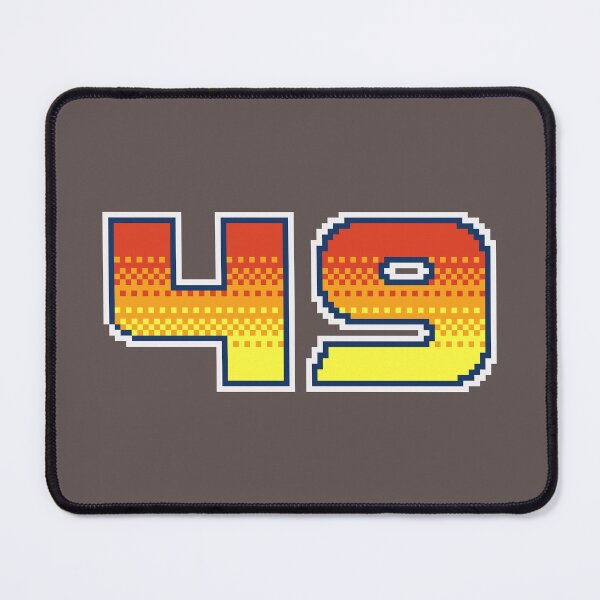 Item preview, 49 Forty Nine Pixel Font 49ers in Red Orange and Yellow designed and sold by pixeltogs.