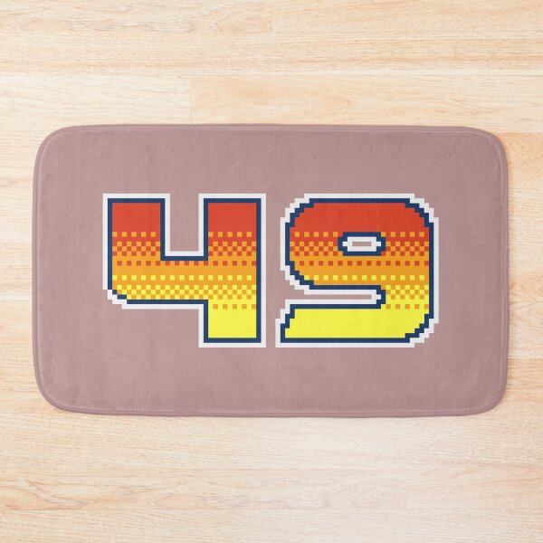 Item preview, 49 Forty Nine Pixel Font 49ers in Red Orange and Yellow designed and sold by pixeltogs.