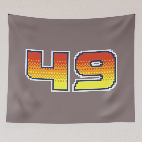 Item preview, 49 Forty Nine Pixel Font 49ers in Red Orange and Yellow designed and sold by pixeltogs.