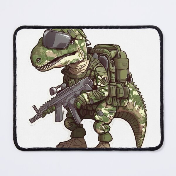Item preview, Minimal Dinosaur soldier Sticker designed and sold by HjunezLogos.