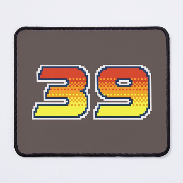 Item preview, 39 Thirty Nine Pixel Font 39ers in Red Orange and Yellow designed and sold by pixeltogs.