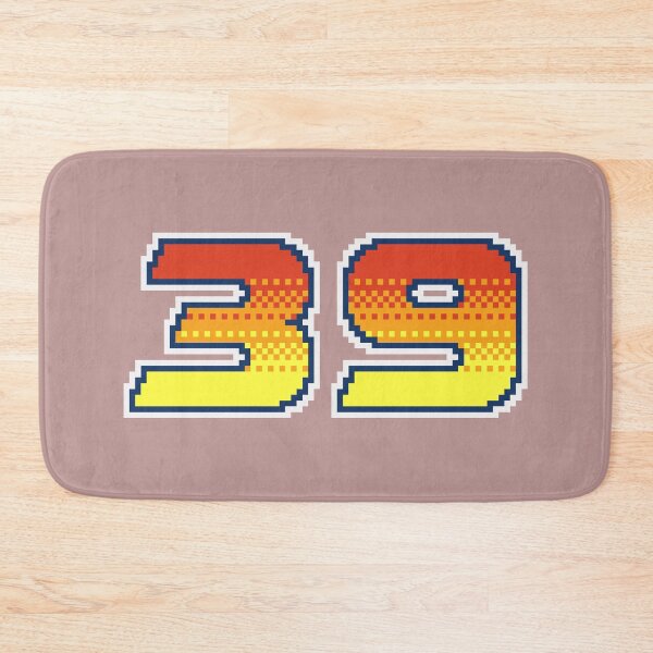 Item preview, 39 Thirty Nine Pixel Font 39ers in Red Orange and Yellow designed and sold by pixeltogs.
