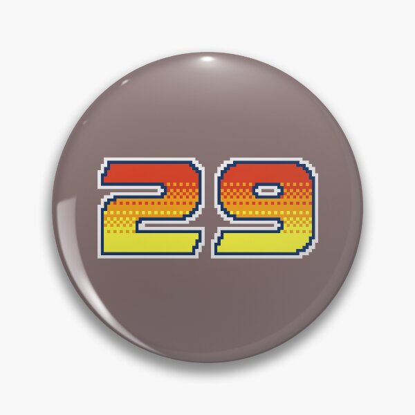 Item preview, 29 Twenty Nine Pixel Font 29ers in Red Orange and Yellow designed and sold by pixeltogs.