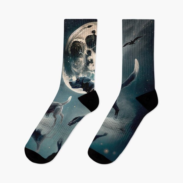 Item preview, Dogs on the water in the moonlight  designed and sold by Chiron WADE.