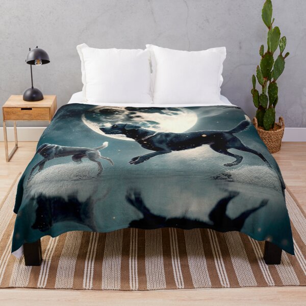 Item preview, Dogs on the water in the moonlight  designed and sold by Chiron WADE.