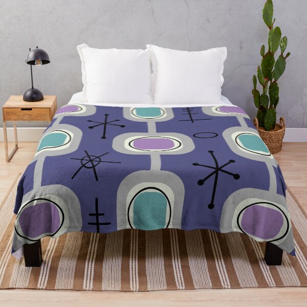 Item preview, Space Age Geometric Art Purple Turquoise designed and sold by thepixelgarden.
