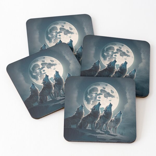 Item preview, bunch of wolves howling at the moon designed and sold by artyficial-.