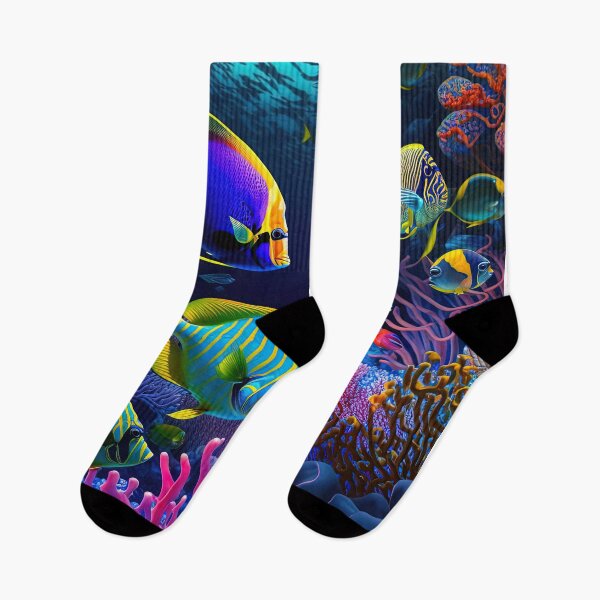 Item preview, colorful fish hanging designed and sold by artyficial-.