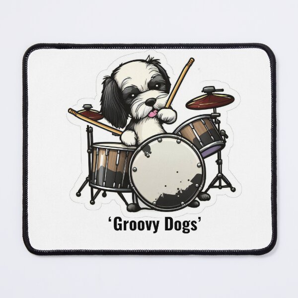 Item preview, Shitzu Dog Band Sticker designed and sold by EireTV.