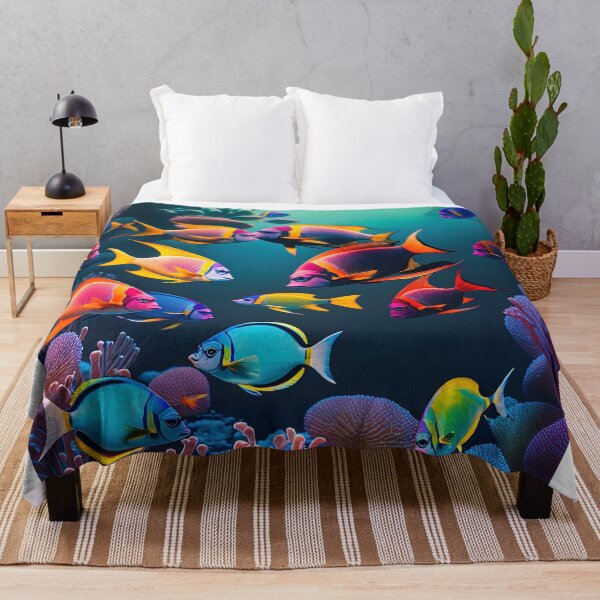Item preview, colorful fish swimming in the ocean designed and sold by artyficial-.