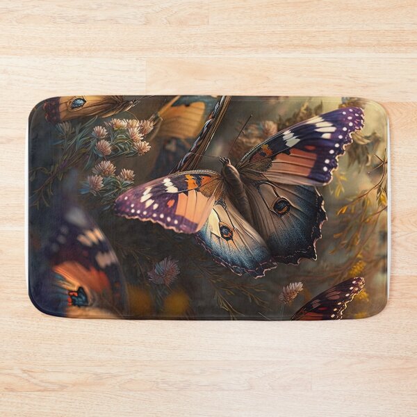 Item preview, group of butterflies on flower designed and sold by artyficial-.