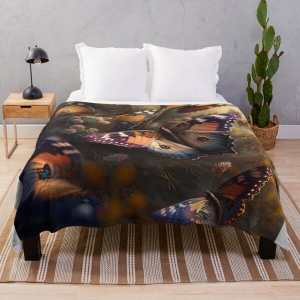 Item preview, group of butterflies on flower designed and sold by artyficial-.