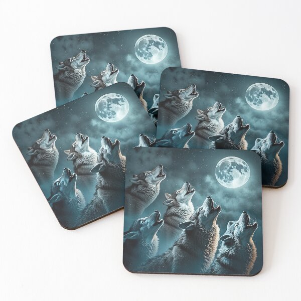 Item preview, group of wolves howling at the moon designed and sold by artyficial-.