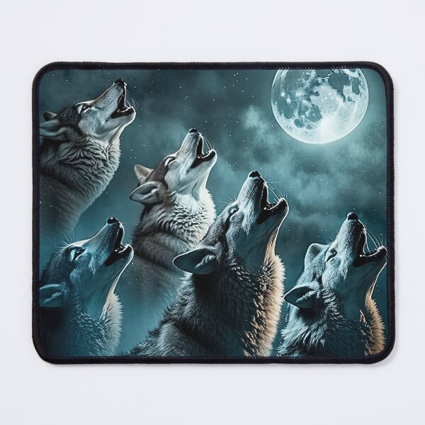 Item preview, group of wolves howling at the moon designed and sold by artyficial-.