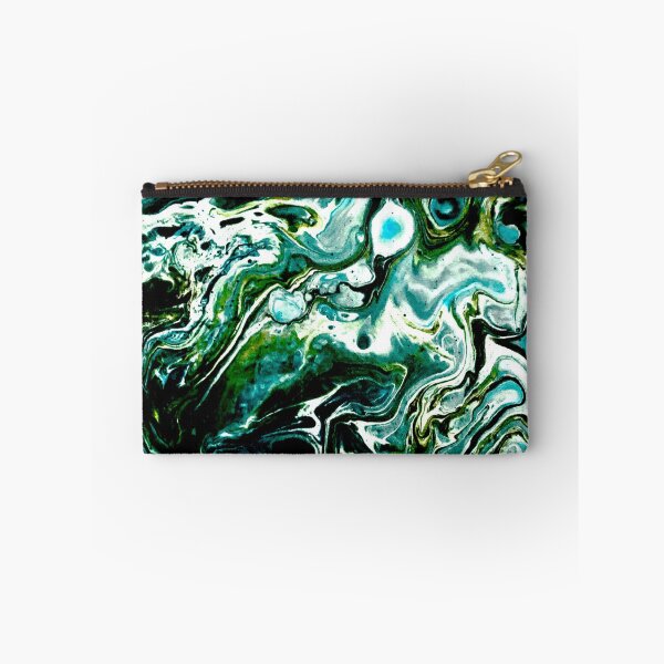Item preview, Emerald green acrylic paint mixed pour  designed and sold by baksuart.
