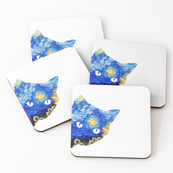 Item preview, Van Gogh Cat Starry Night Van Gogh Cat Lovers designed and sold by Vangoholic.