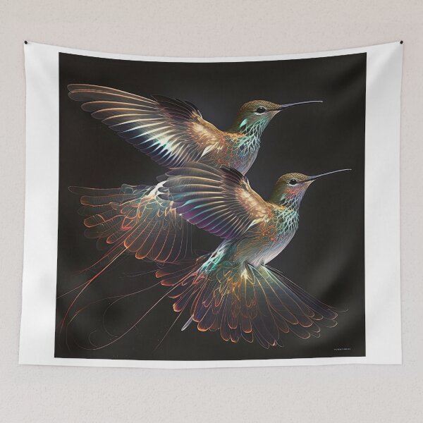 Item preview, Hummingbird couple in love designed and sold by artyficial-.