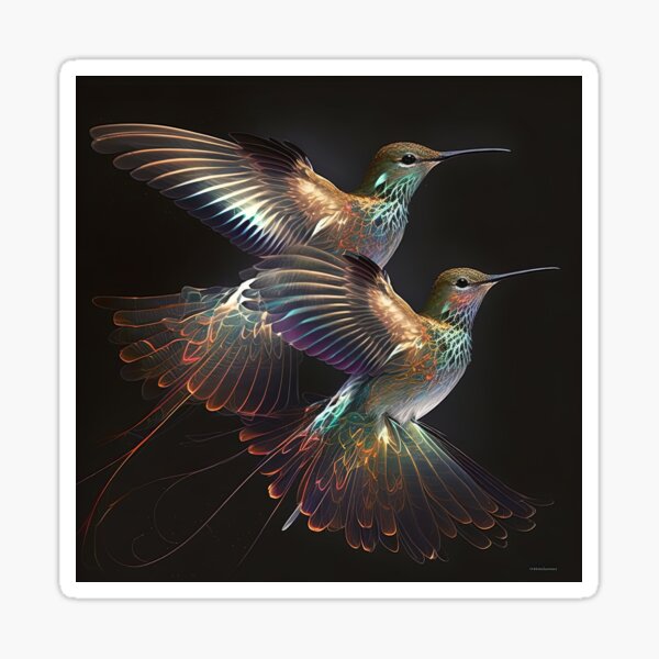 Item preview, Hummingbird couple in love designed and sold by artyficial-.