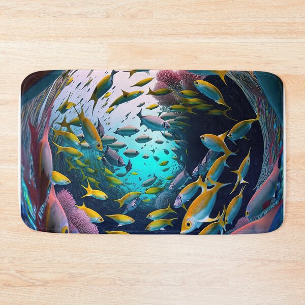 Item preview, kaleidoscope of colorful fish designed and sold by artyficial-.