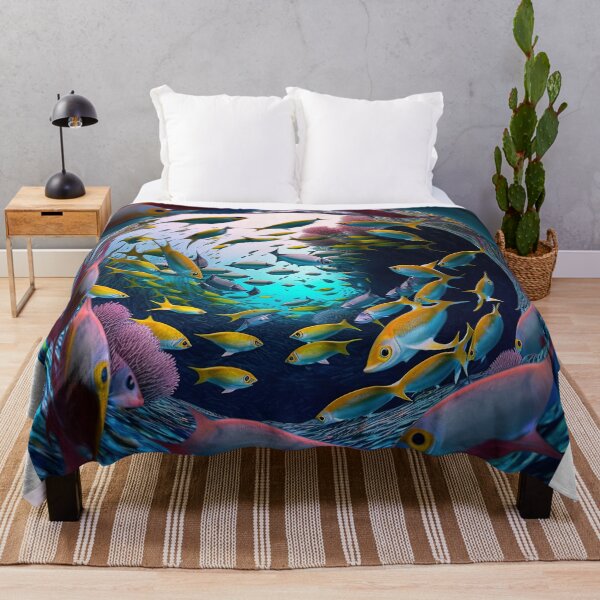 Item preview, kaleidoscope of colorful fish designed and sold by artyficial-.