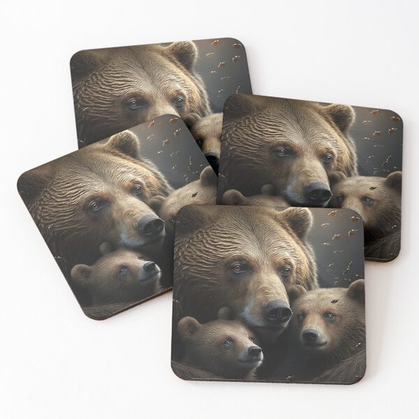 Item preview, Mother bear protecting cubs designed and sold by artyficial-.