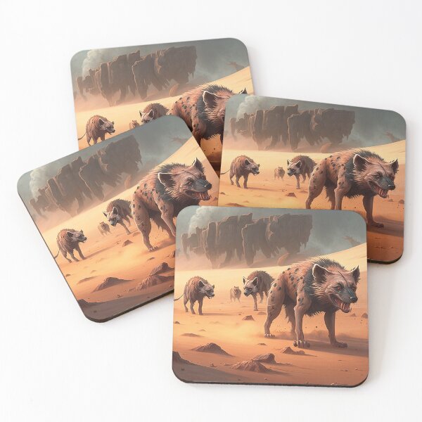Item preview, Pack of hyenas hunting designed and sold by artyficial-.