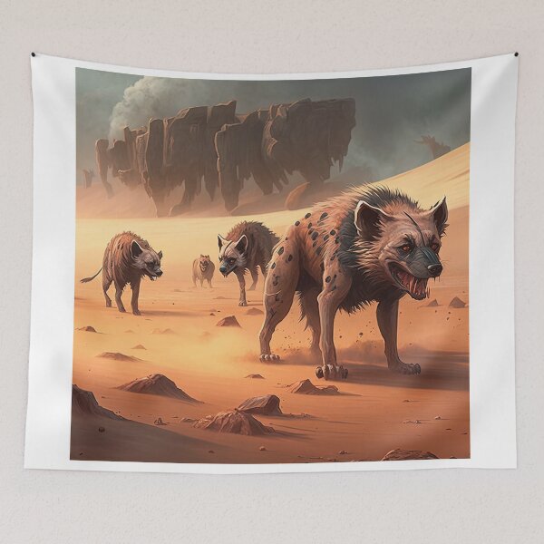 Item preview, Pack of hyenas hunting designed and sold by artyficial-.