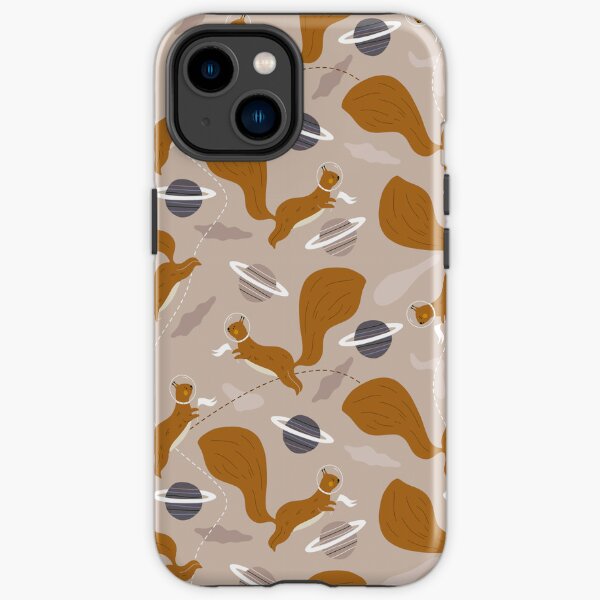 Seamless pattern with a space squirrel. iPhone Tough Case