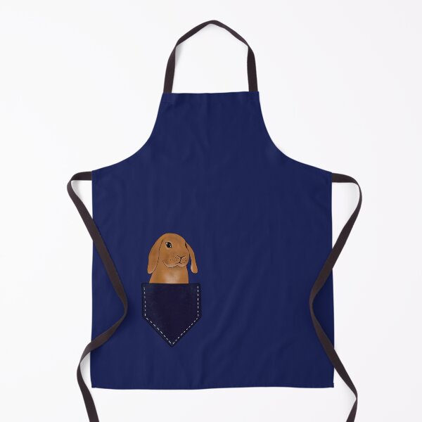 Item preview, Rabbit in Pocket | Cute Bunny Design | Rabbit in Shirt Pocket Navy designed and sold by bashfulbunnies.