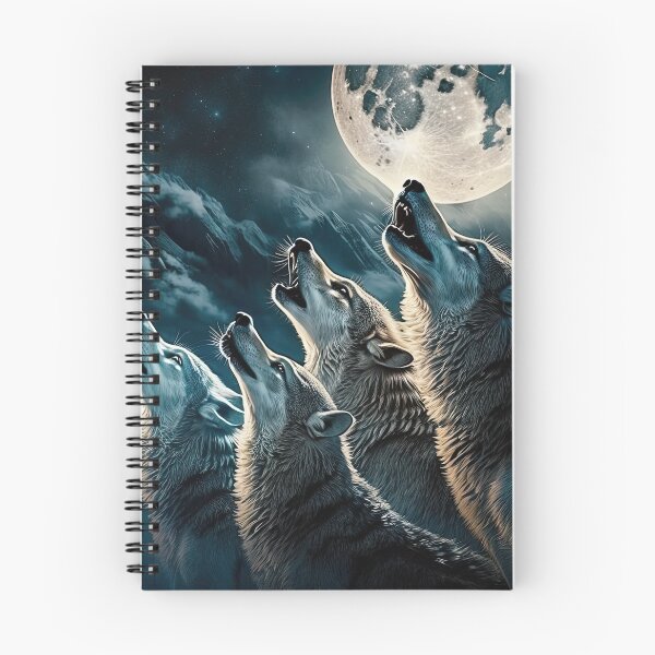 Item preview, pack of wolf howling at the moon designed and sold by artyficial-.