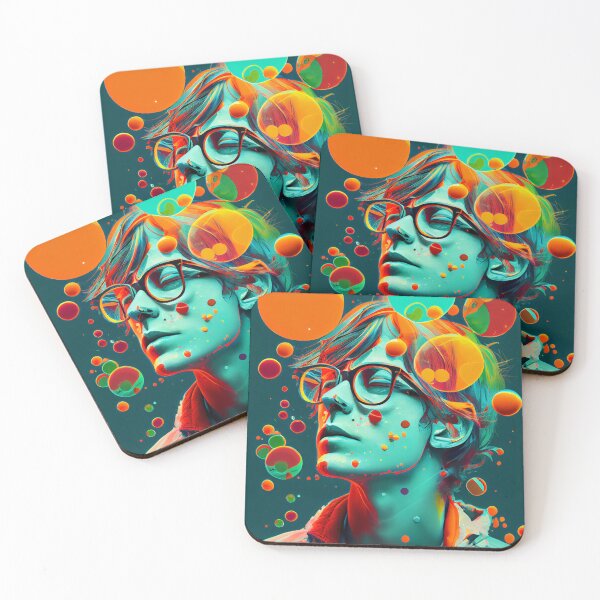 Item preview, Modern pop art style portrait of man in glasses designed and sold by loucaski.