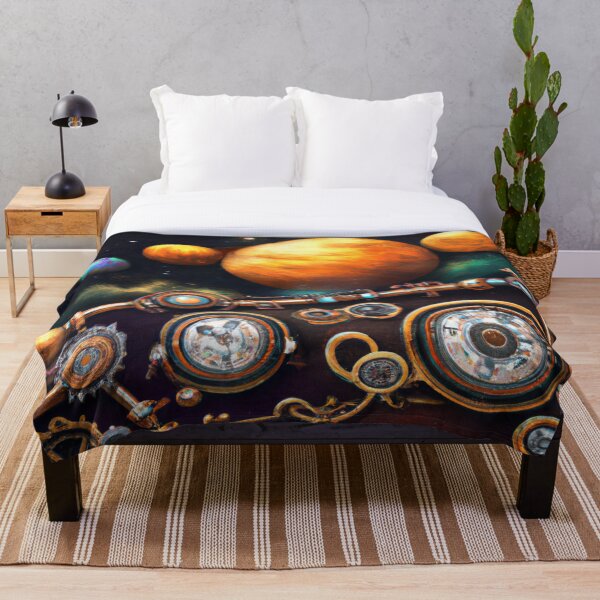 Item preview, Steampunk-style cockpit overlooking four colorful gas giants designed and sold by DuniDesign.