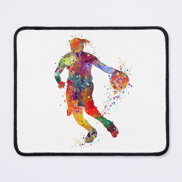 Item preview, Girl Basketball Player Athlete Watercolor Silhouette designed and sold by LotusGifts.