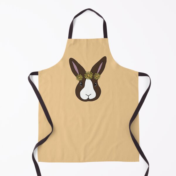 Item preview, Brown Dutch Rabbit | Bunny Wearing Flower Crown | Dandelion Crown designed and sold by bashfulbunnies.